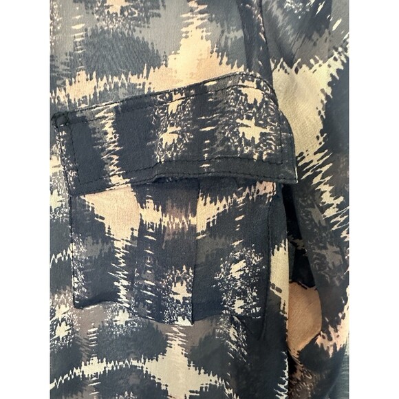 Charlie Jade Women Navy/Blush Chic Workwear, Silk, Casual, Flowy, Size S Sheer - Picture 3 of 12